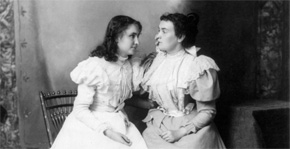 Young Helen and Annie Sullivan