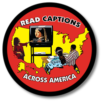 the DCMP's Read Captions Across America Logo
