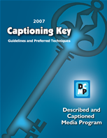 link to the DCMP Captioning Key