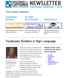 September 2010 newsletter
