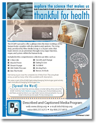 a picture of DCMP's Thankful For Health flyer