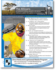 DCMP's flyer promoting the Africans series