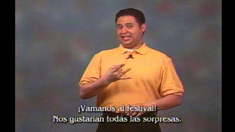 screen capture from the DCMP title 'Signing Fiesta 7'