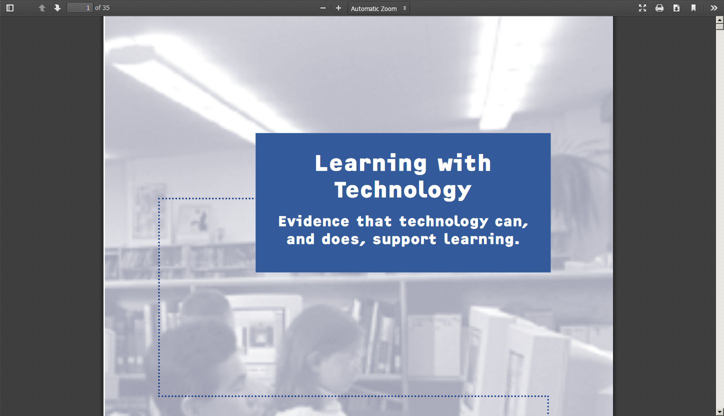 Learning with Technology: Evidence that Technology Can, and Does, Support Learning
